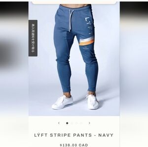 LÝFT Striped Pants - Black Or Blue size Large JP Fits US S/M. New without tags